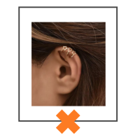 Manchet oorbel simpel 3 stuks